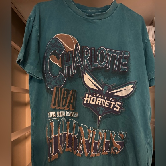 Abercrombie & Fitch Teal Relaxed T-Shirt Charlotte Hornets - Picture 1 of 2